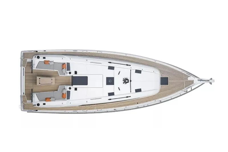 Slide: The Image of Manufacturer Provided Image: Top view of 2026 Beneteau Oceanis 40.1 sailboat, showcasing deck layout and design. - 10