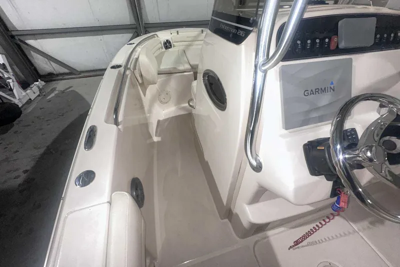 Slide: The Image of 2021 Grady-White Fisherman 216 boat interior with Garmin navigation system. - 32