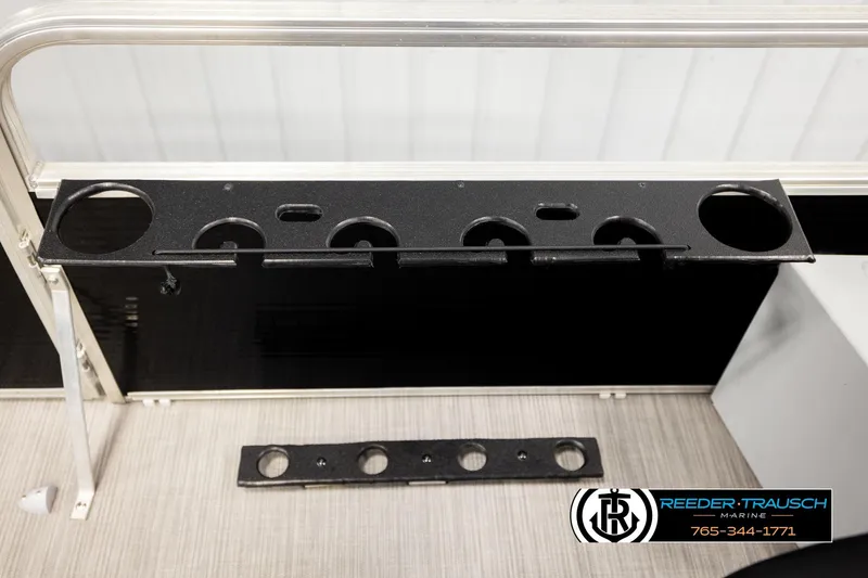 Slide: The Image of 2024 Lowe Ultra 162 Fish & Cruise boat cup holder and accessory rack. - 37