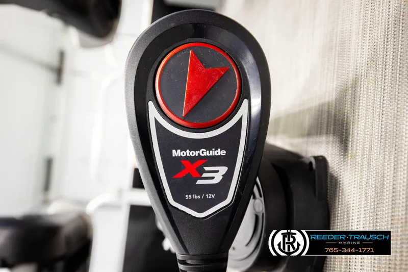 Slide: The Image of Close-up of MotorGuide X3 trolling motor on 2024 Lowe Ultra 162 Fish & Cruise boat. - 43