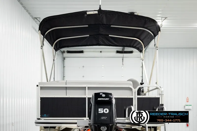 Slide: The Image of 2024 Lowe Ultra 162 Fish & Cruise boat with Mercury 50 engine in indoor storage. - 7