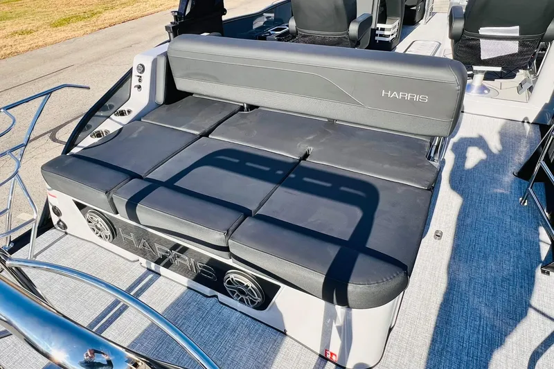 Slide: The Image of Luxurious seating on 2026 Harris Grand Mariner 230 boat, featuring sleek design and comfort. - 32