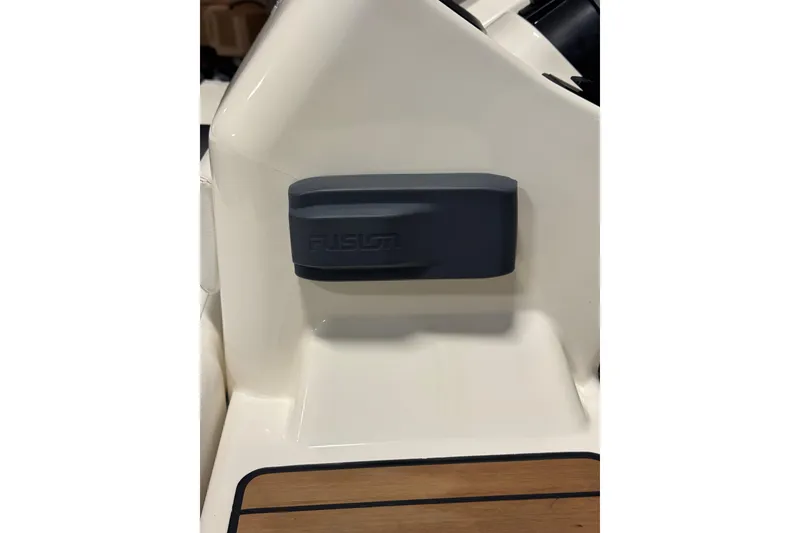 Slide: The Image of Close-up of Fusion audio component on 2020 Williams Jet Tenders Sportjet 435. - 4