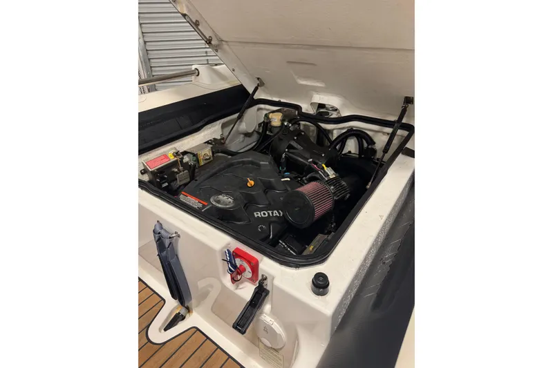 Slide: The Image of Engine compartment of 2020 Williams Jet Tenders Sportjet 435, showcasing Rotax engine components. - 6
