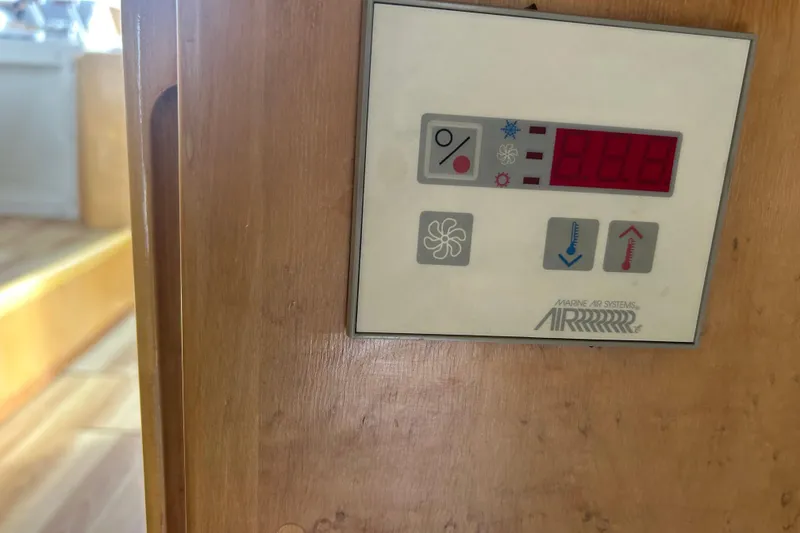 Slide: The Image of Marine air system control panel on 1996 Navigator 53 Classic yacht. - 15