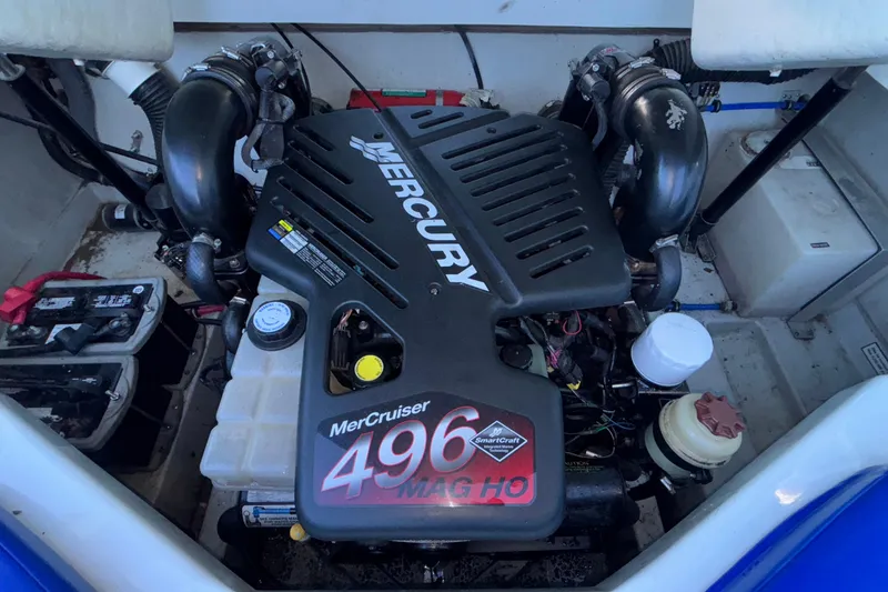 Slide: The Image of Mercury MerCruiser 496 MAG HO engine in 2008 Baja 277 Islander boat. - 39