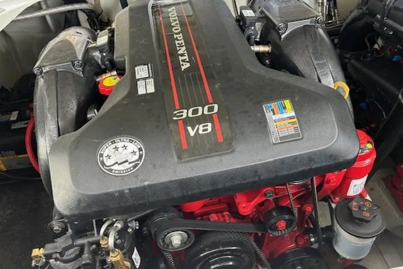Slide: The Image of Volvo Penta 300 V8 engine in a 2014 Cobalt 302 boat. - 15