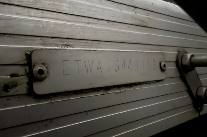 Slide: The Image of Hull identification number on a 2015 Bennington 175 boat. - 9