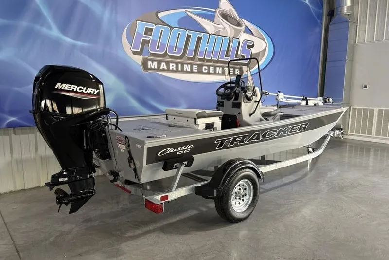 Slide: The Image of 2026 Tracker Bass Tracker Classic CC boat with Mercury engine at Foothills Marine Center. - 4