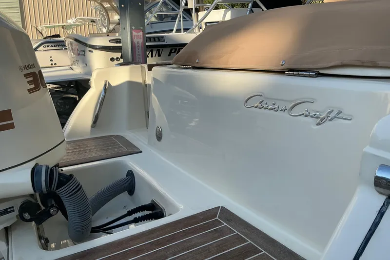 Slide: The Image of 2016 Chris-Craft Catalina 23 boat with Yamaha 300 engine, docked and ready for adventure. - 24