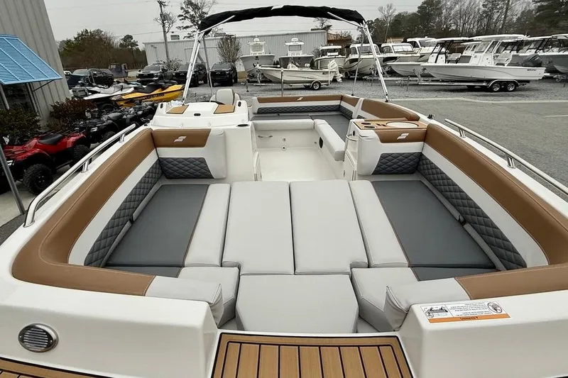 Slide: The Image of 2026 Starcraft SVX 191 OB boat interior with spacious seating and modern design. - 7