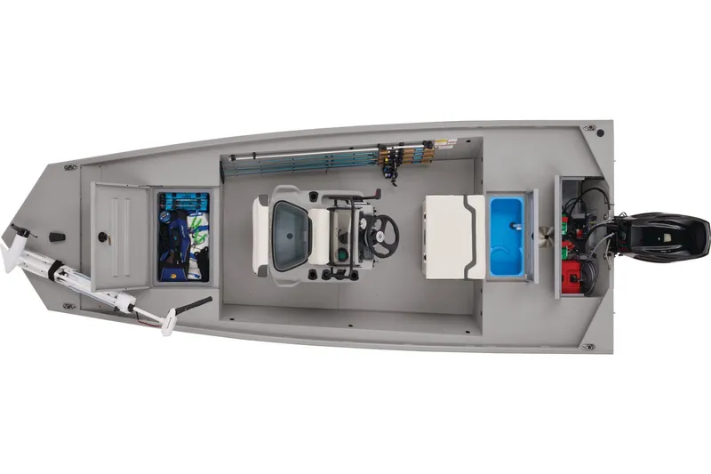 Slide: The Image of 2026 Tracker Bass Tracker Classic CC boat on trailer, featuring sleek design and modern seating. - 7
