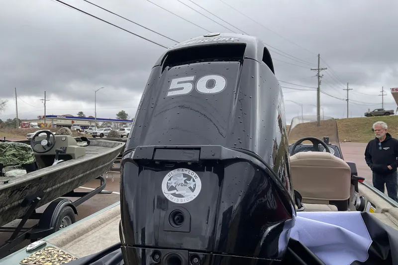 Slide: The Image of 2026 Tracker Bass Tracker Classic Limited with Mercury 50 engine on display. - 49