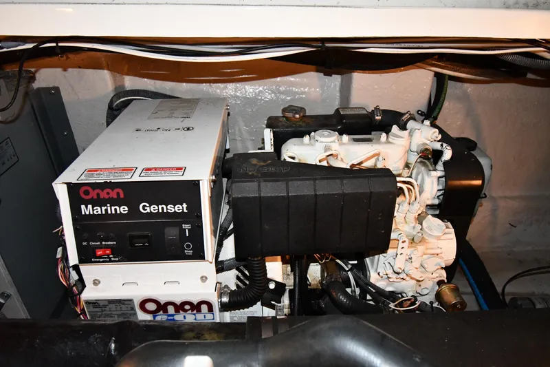 Slide: The Image of Onan marine generator in 2006 Sea Ray 40 Sundancer engine room. - 54
