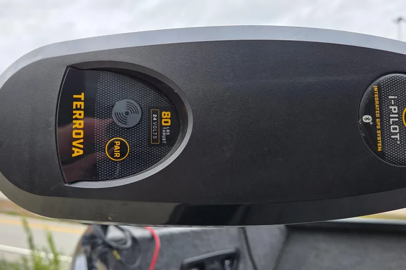 Slide: The Image of Trolling motor control panel on 2022 Tracker Pro Guide V-175 WT boat. - 3