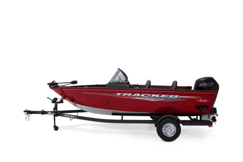 Slide: The Image of 2022 Tracker Pro Guide V-175 Combo boat windshield and interior view. - 6