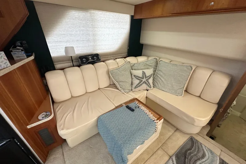 Slide: The Image of Bathroom interior of 1998 Silverton 372 Motor Yacht with sink and toilet. - 16