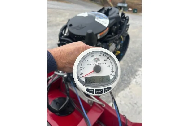 Slide: The Image of Close-up of a tachometer on a 2024 Tracker Pro Team 175 TXW boat. - 6