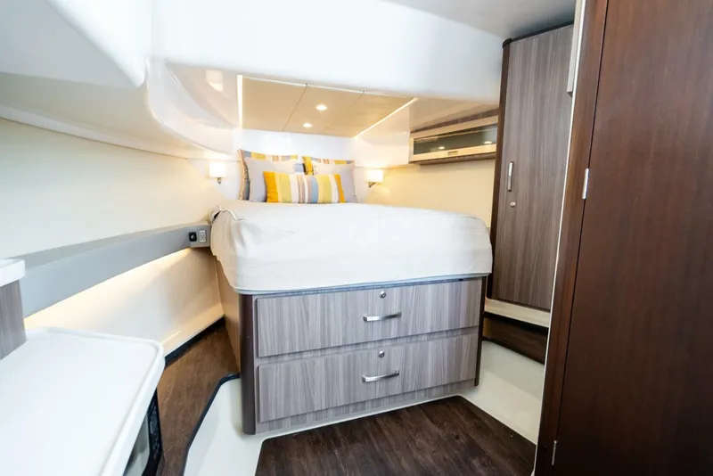 Slide: The Image of Luxurious cabin interior of 2022 Regal 36 Grande Coupe yacht. - 25