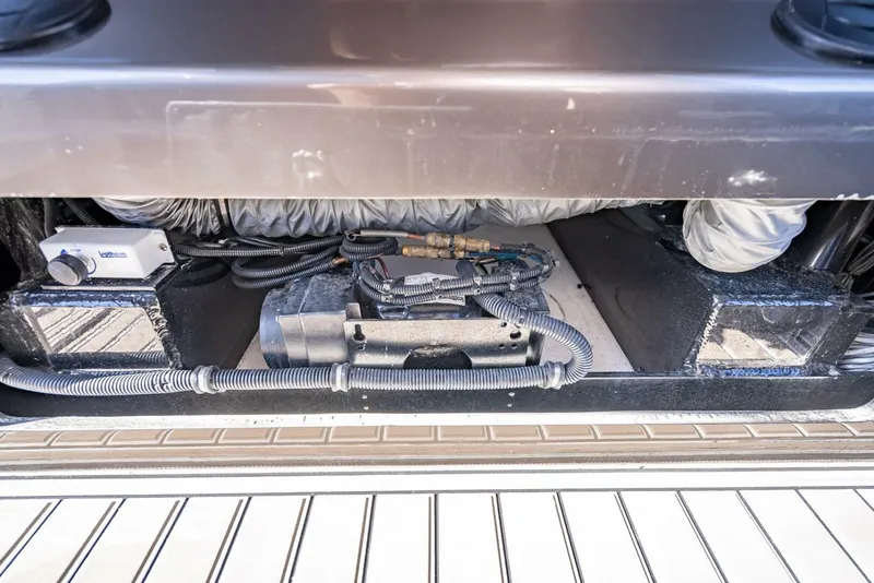 Slide: The Image of 2023 Nor-Tech 500 Sport boat interior wiring and components detail. - 37