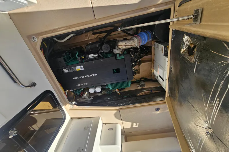 Slide: The Image of Engine compartment of a 2015 Cutwater 30 Command Bridge with Volvo Penta D6-370 engine. - 60