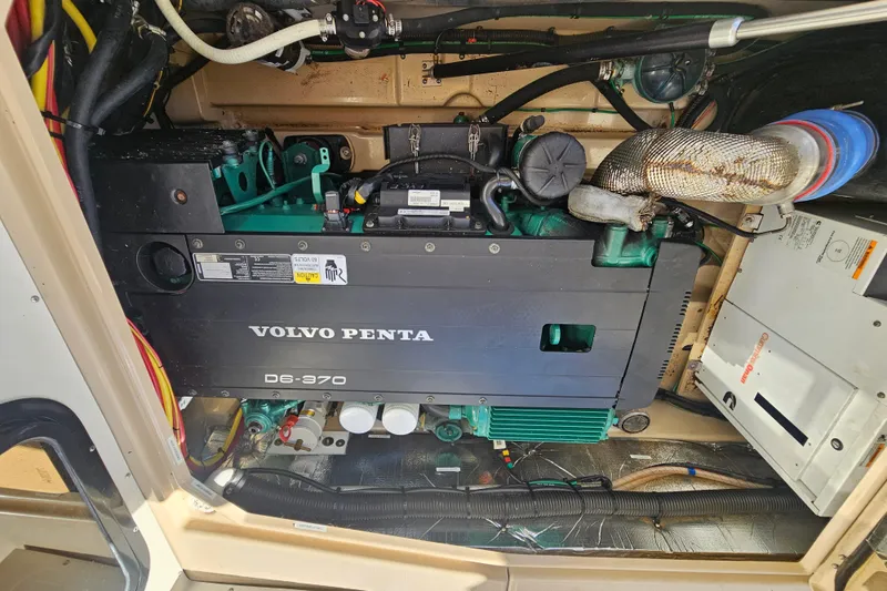 Slide: The Image of Volvo Penta D6-370 engine in 2015 Cutwater 30 Command Bridge boat. - 61