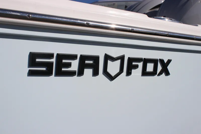 Slide: The Image of Sea Fox 282 Hybrid LT 2026 logo on boat exterior. - 4