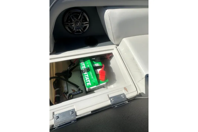 Slide: The Image of Battery compartment of 2026 Godfrey Sweetwater 2286 Cruise Special Edition boat. - 27