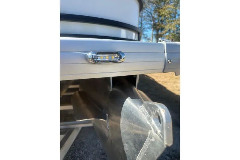 Slide: The Image of Close-up of 2026 Godfrey Sweetwater 2286 Cruise Special Edition pontoon detail with LED light. - 30