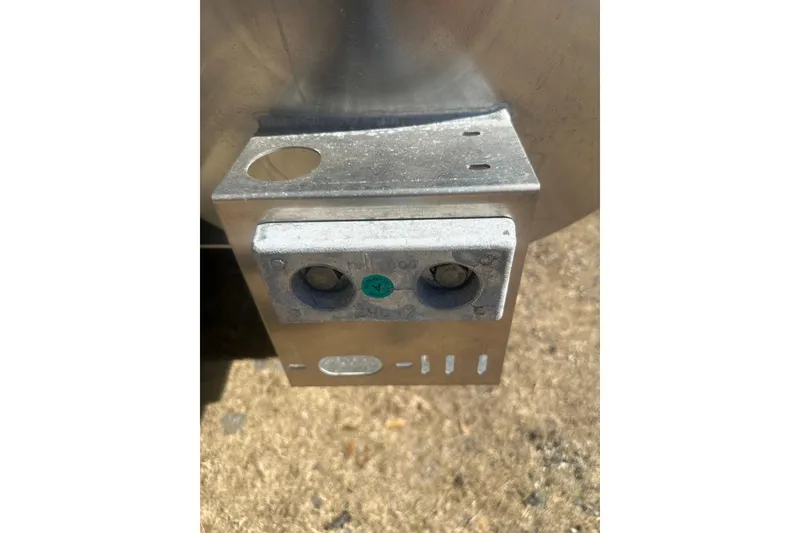 Slide: The Image of Close-up of a metal component on a 2026 Godfrey Sweetwater 2286 Cruise Special Edition boat. - 38