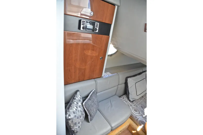 Slide: The Image of Interior of 2016 Formula 350 Crossover Bowrider with seating and control panel. - 45