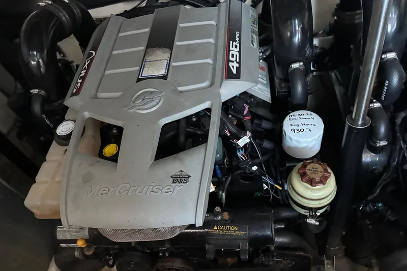 Slide: The Image of Engine of 2010 Sea Ray 350 Sundancer with MerCruiser 496 MAG. - 28