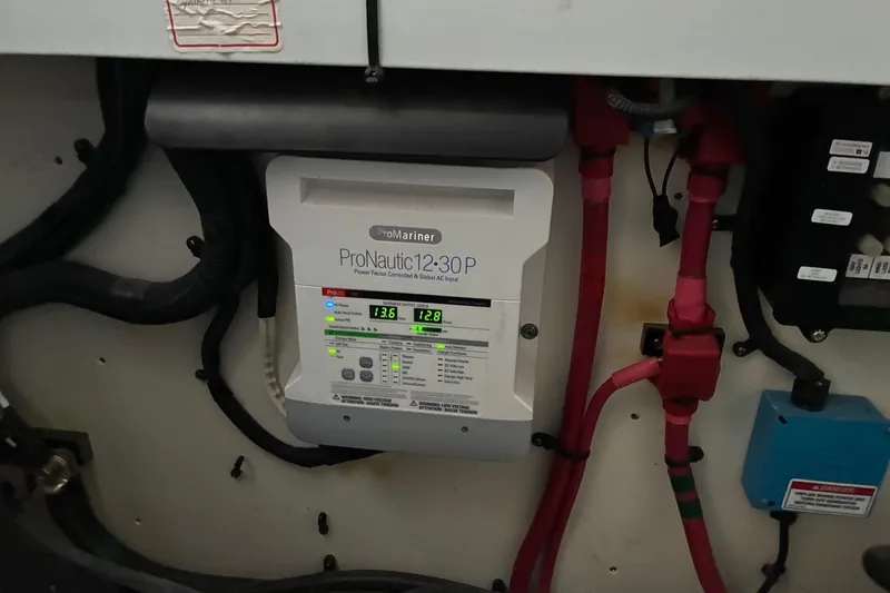 Slide: The Image of ProNautic 12-30P charger in 2010 Sea Ray 350 Sundancer engine room. - 32