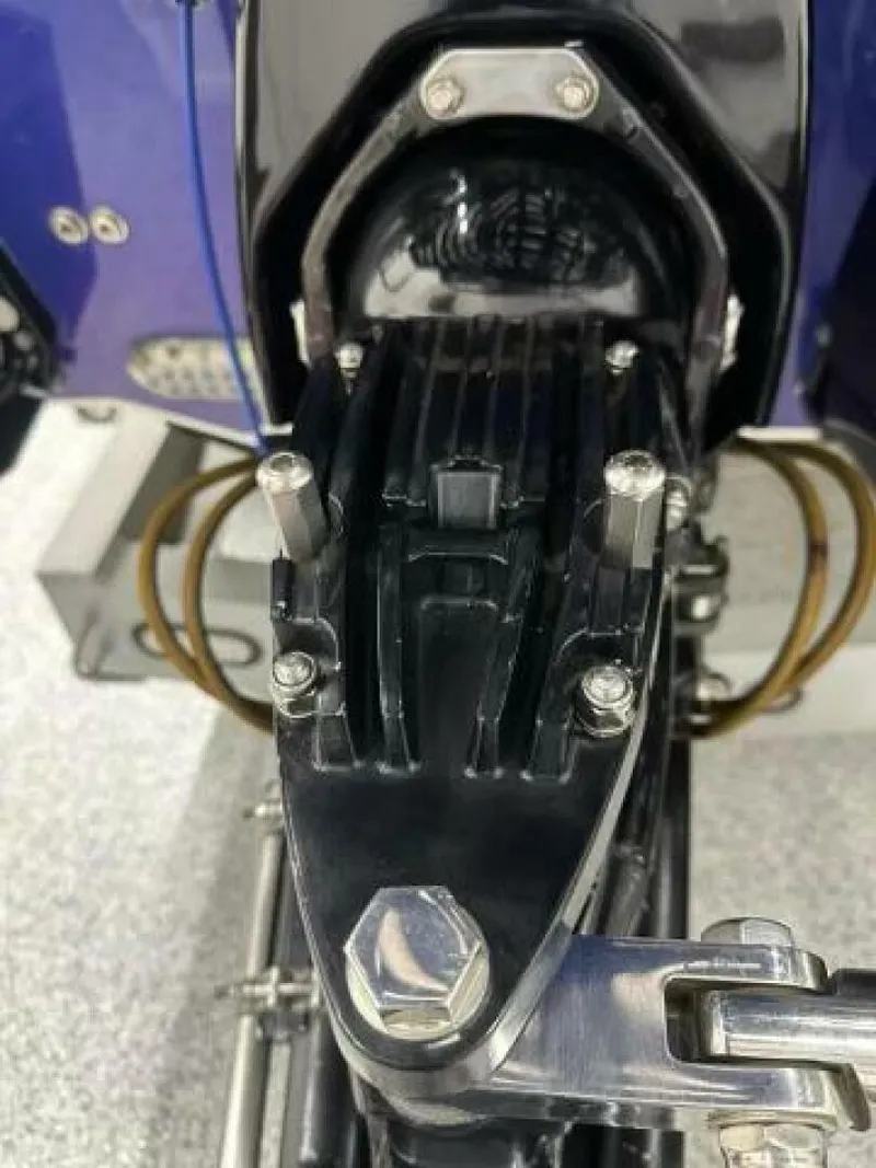 Slide: The Image of Close-up of 2005 Cigarette 39 Top Gun engine components. - 23