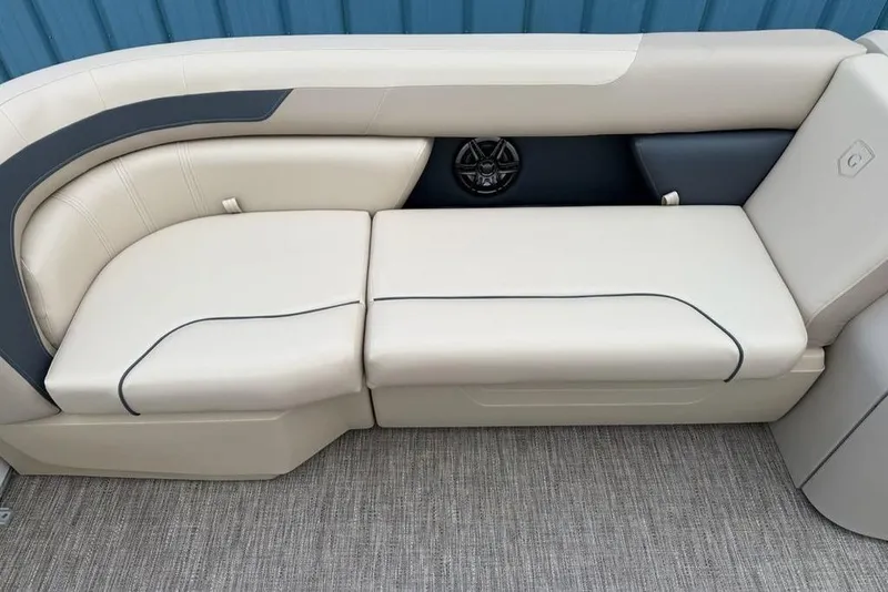 Slide: The Image of Luxurious seating on 2026 Godfrey Sweetwater 2286 SFLC pontoon boat, featuring elegant design and comfort. - 8