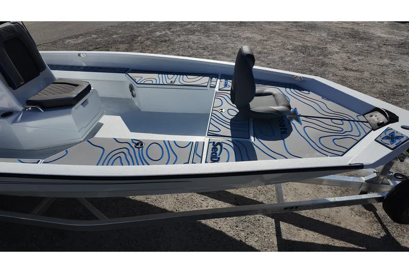 Slide: The Image of 2026 Xpress H22B Bay boat with stylish deck design and seating. - 18