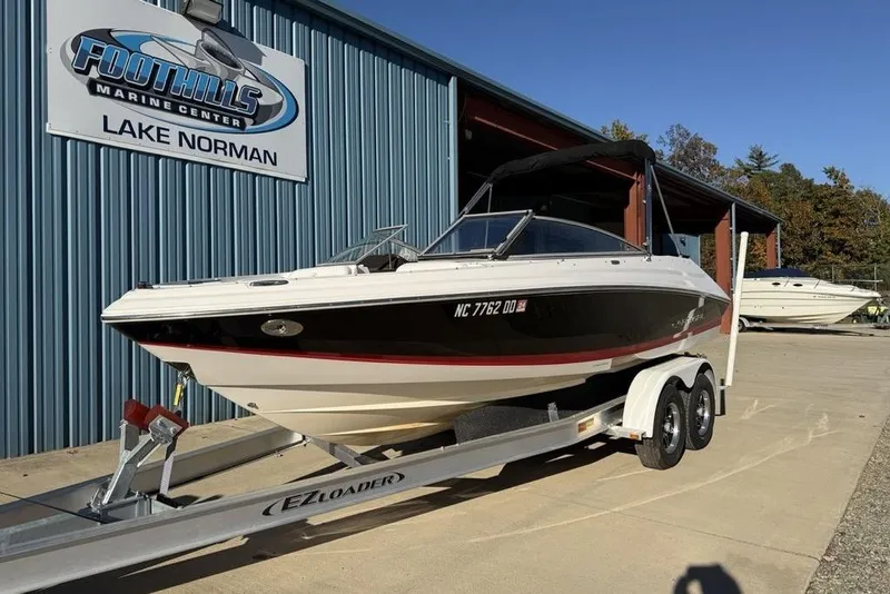 Slide: The Image of 2006 Regal 2000 boat on trailer at Foothills Marine Center, Lake Norman. - 2