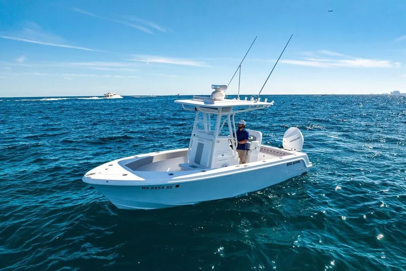 Slide: The Image of Security camera mounted on a 2026 Reef Runner 230 boat's ceiling. - 31