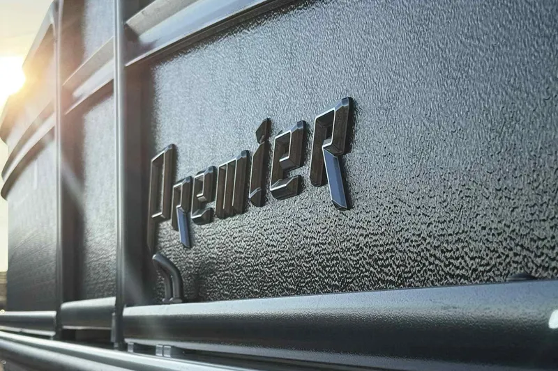 Slide: The Image of 2021 Premier 250 RE Sunsation LTD boat logo with sunlight reflection. - 8