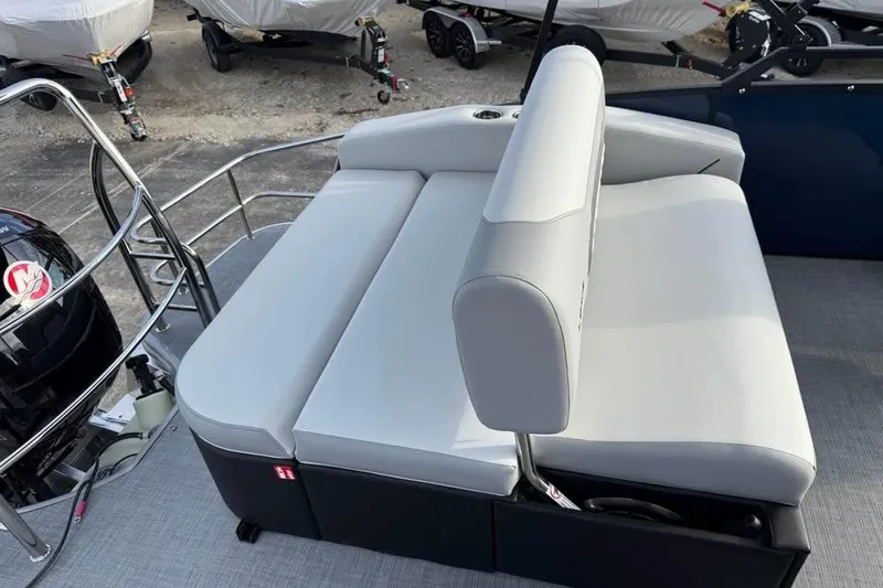 Slide: The Image of 2026 Lowe SS 230 DV boat with sleek seating and modern design. - 6