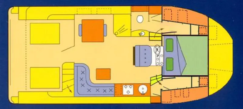 Slide: The Image of Zeta Flybridge Power Catamaran 2001 - 77