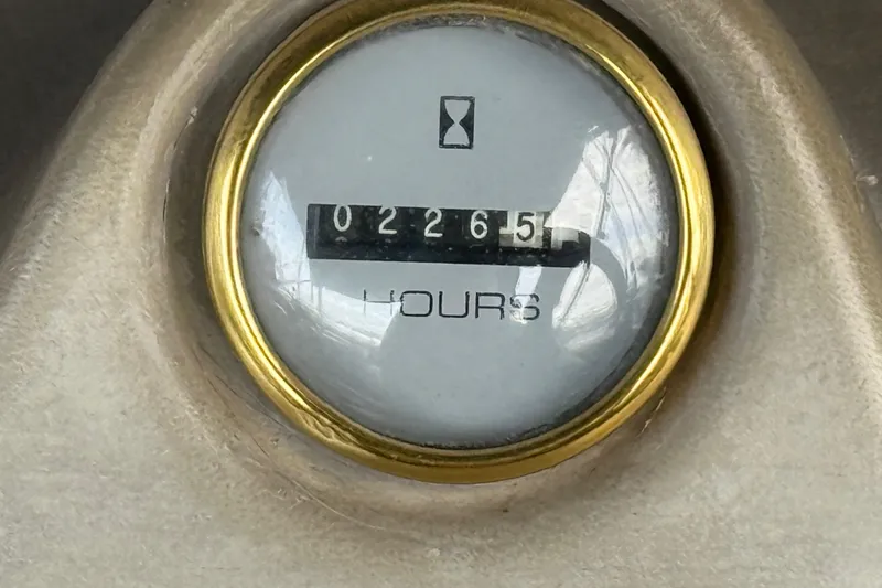 Slide: The Image of Hour meter reading 2265 hours on 2007 South Bay 925CR TT I/O boat. - 27