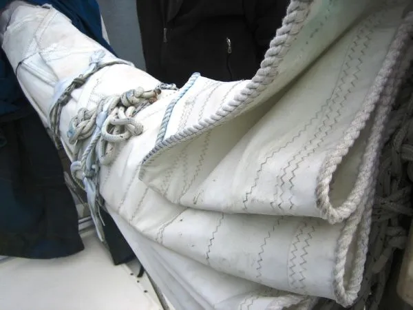 Slide: The Image of Folded sail on Hallberg-Rassy Rasmus 35, year 1974. - 36