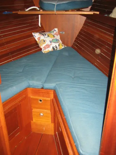 Slide: The Image of Interior of 1974 Hallberg-Rassy Rasmus 35 yacht cabin. - 9