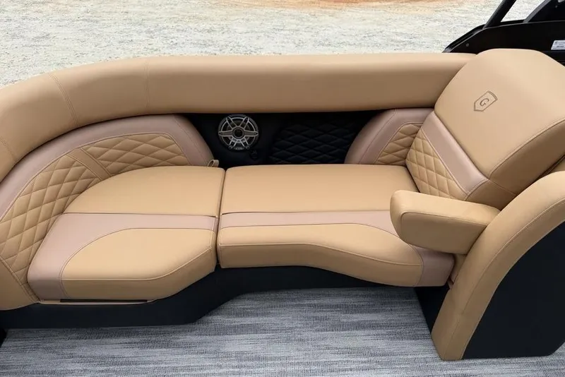 Slide: The Image of Luxurious tan seating on 2026 Godfrey Monaco 235 SFLC iMPACT boat. - 26