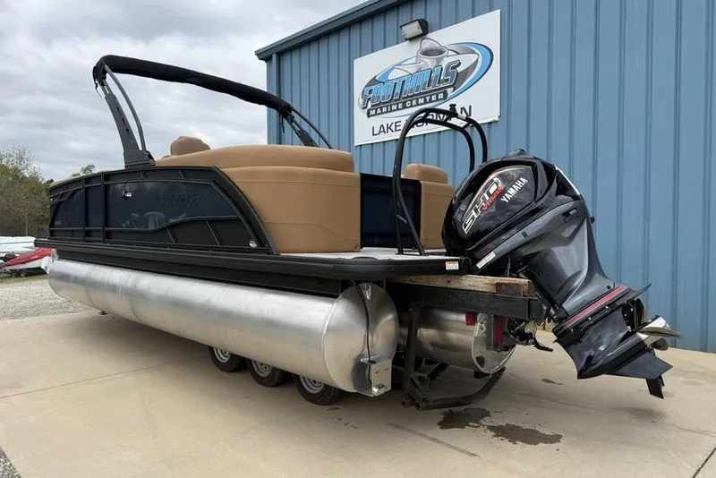 Slide: The Image of 2026 Godfrey Monaco 235 SFLC iMPACT pontoon boat with Yamaha engine at Foothills Marine Center. - 6