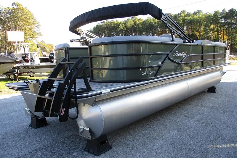 Slide: The Image of 2026 Bentley Pontoons Legacy 243 Navigator on display, featuring sleek design and sturdy construction. - 5