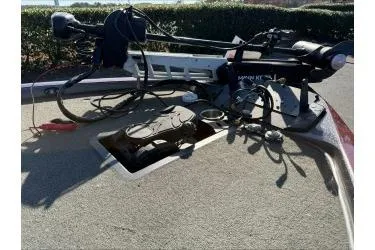 Slide: The Image of 2015 Ranger 521C boat deck with mounted fishing equipment and cables. - 5