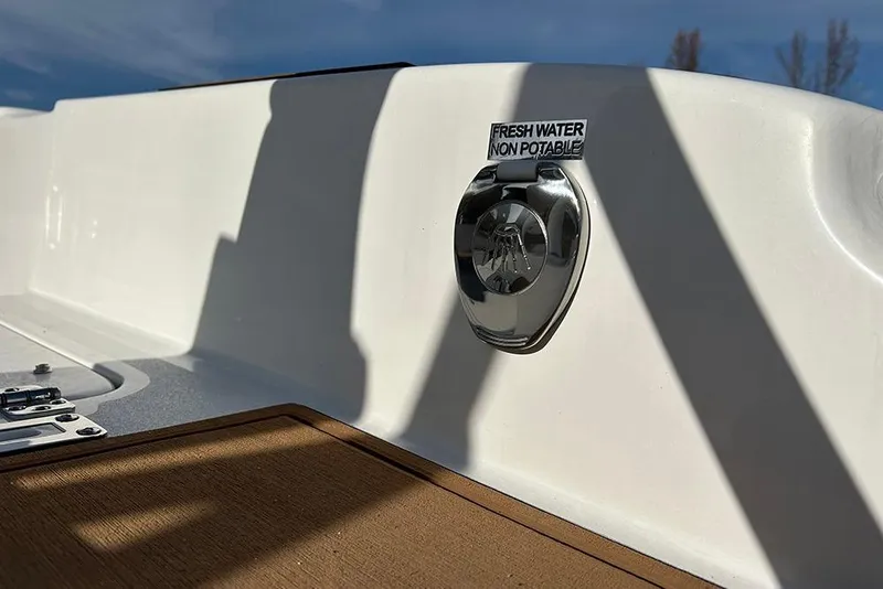 Slide: The Image of 2026 Sea Pro 245FLX Sandbar boat with non-potable fresh water access. - 45