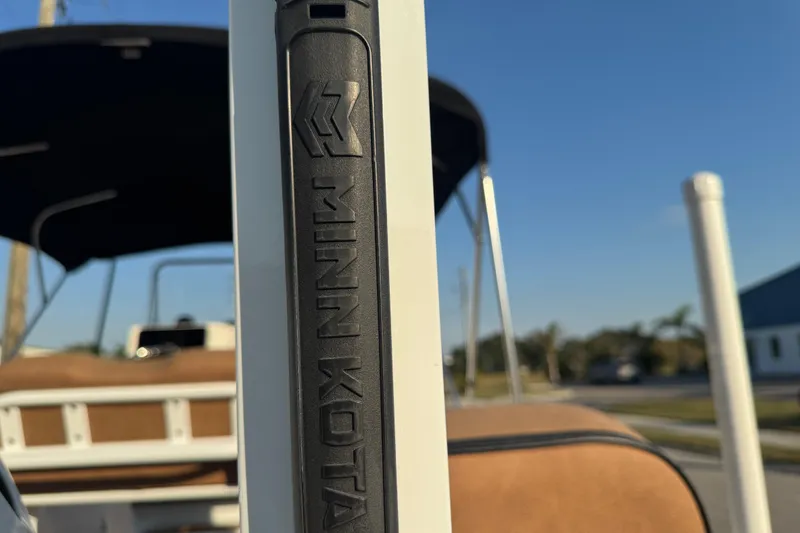 Slide: The Image of 2024 Sea Pro 202 Center Console boat with Minn Kota trolling motor detail. - 13